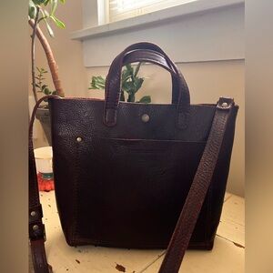 Mini Crossbody Tote Bag - Portland Leather - Merlot